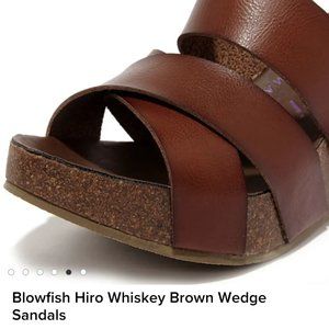 Blowfish hiro brown wedge sandals